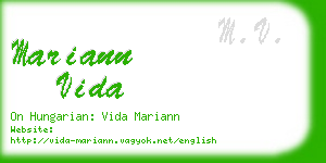 mariann vida business card